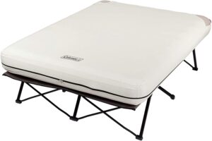 Coleman Queen Airbed Folding Cot is the best campling cot for heavy people